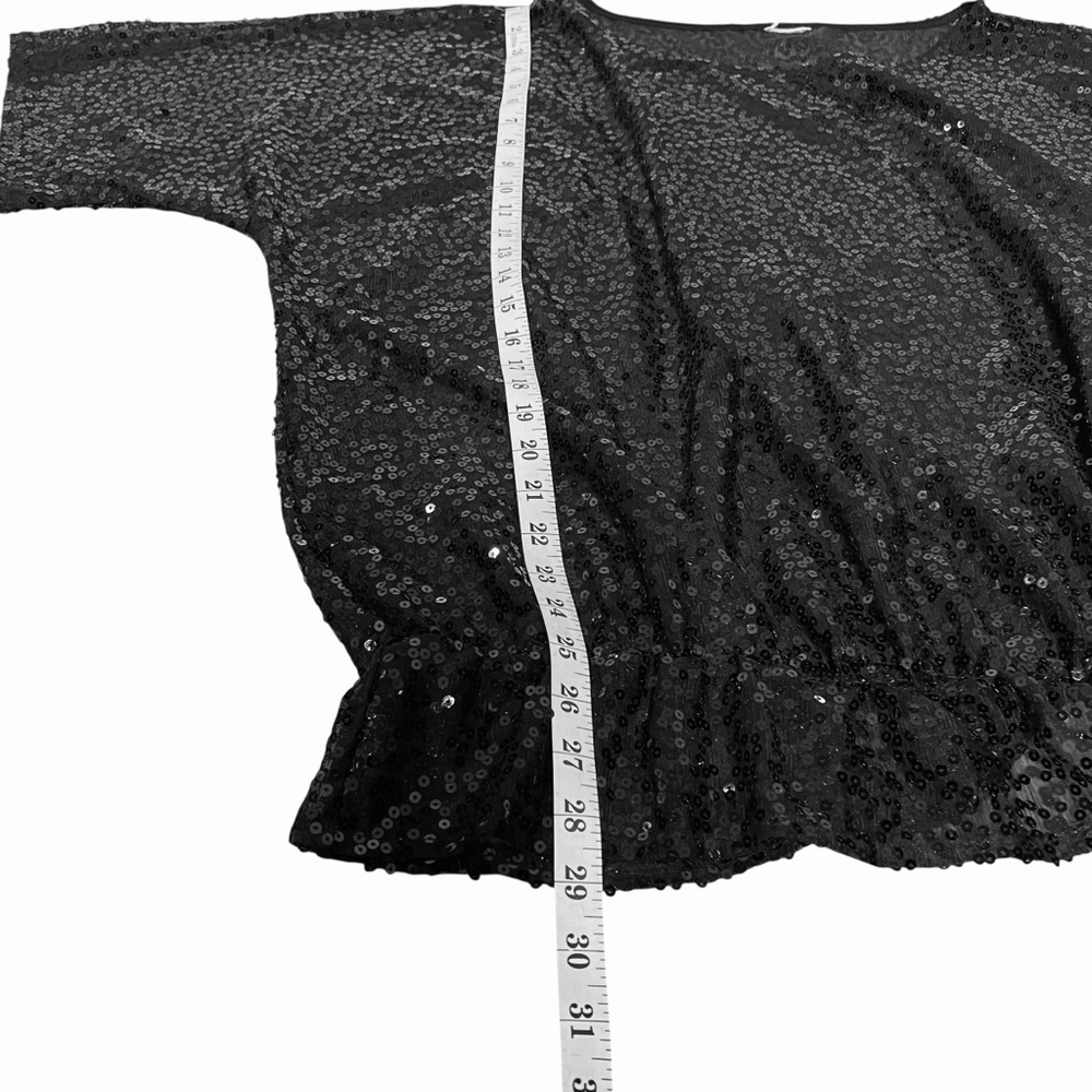 BLACK Sheer Sequin Short Sleeve Women’s Top/Blouse
3XL - Picture 7 of 7